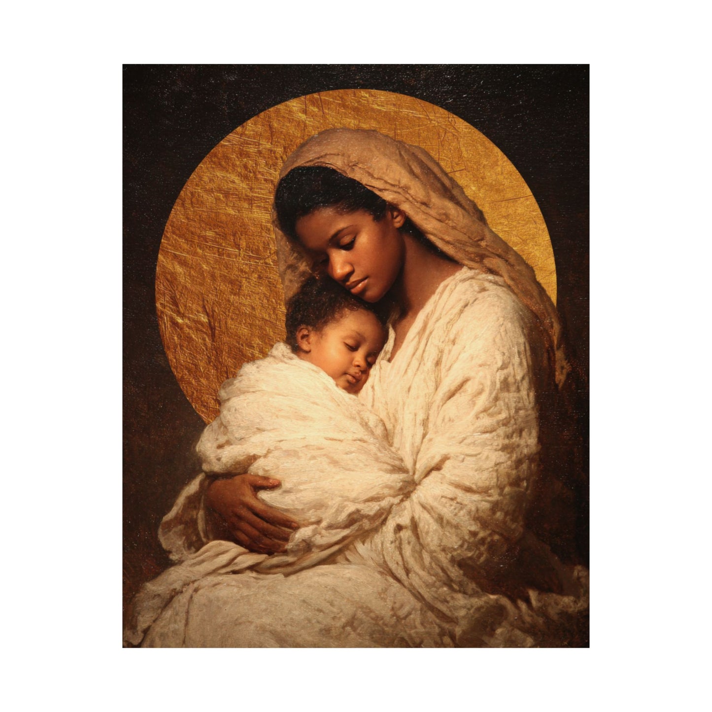 Our Lady of the Manger - Mother Mary and the Christ Child - Sanctified Souls Print - Multiple Sizes - Premium Matte Vertical Posters