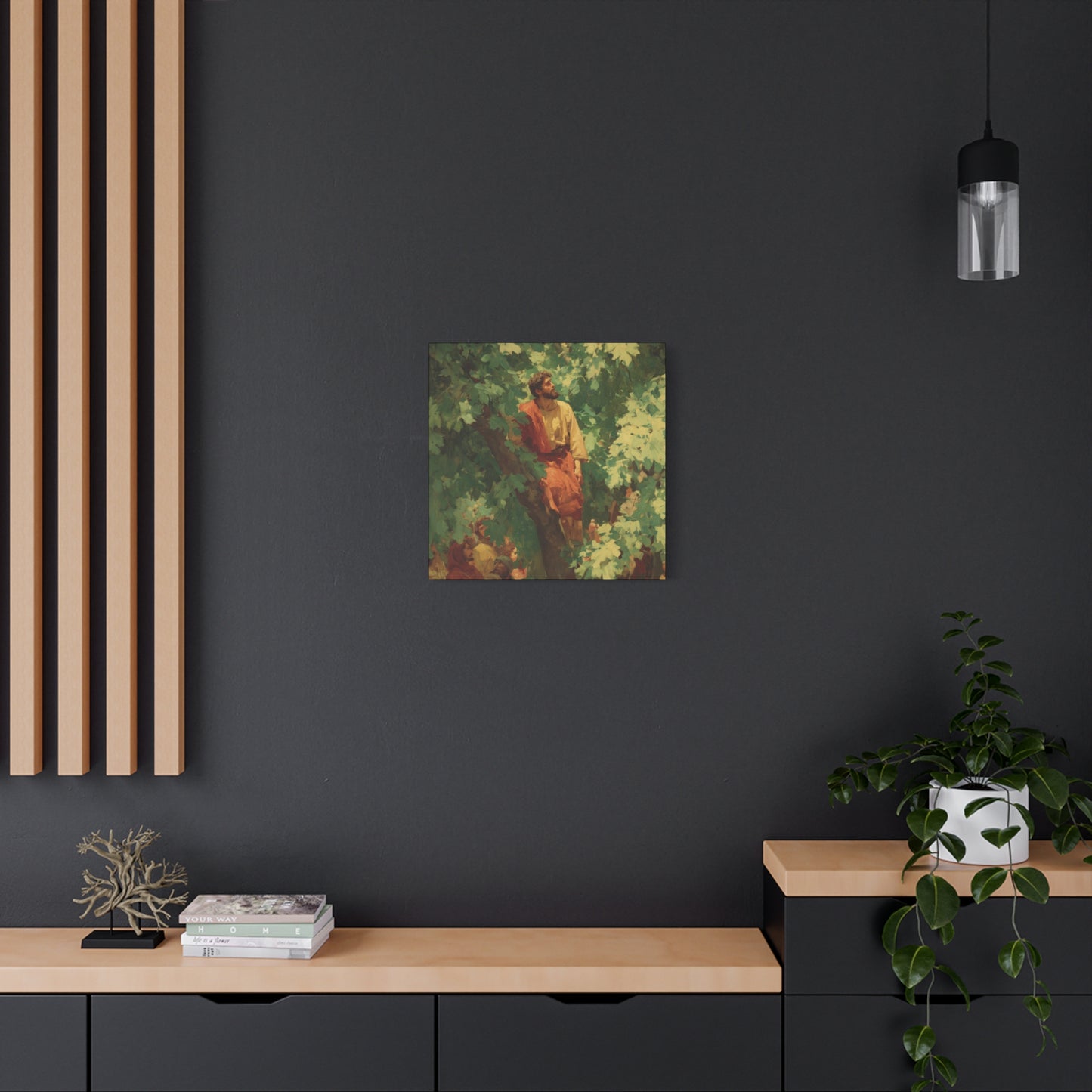 Zacchaeus - Gallery Wrapped Canvas - Print - Religious Art for your Home - Catholic Art Print