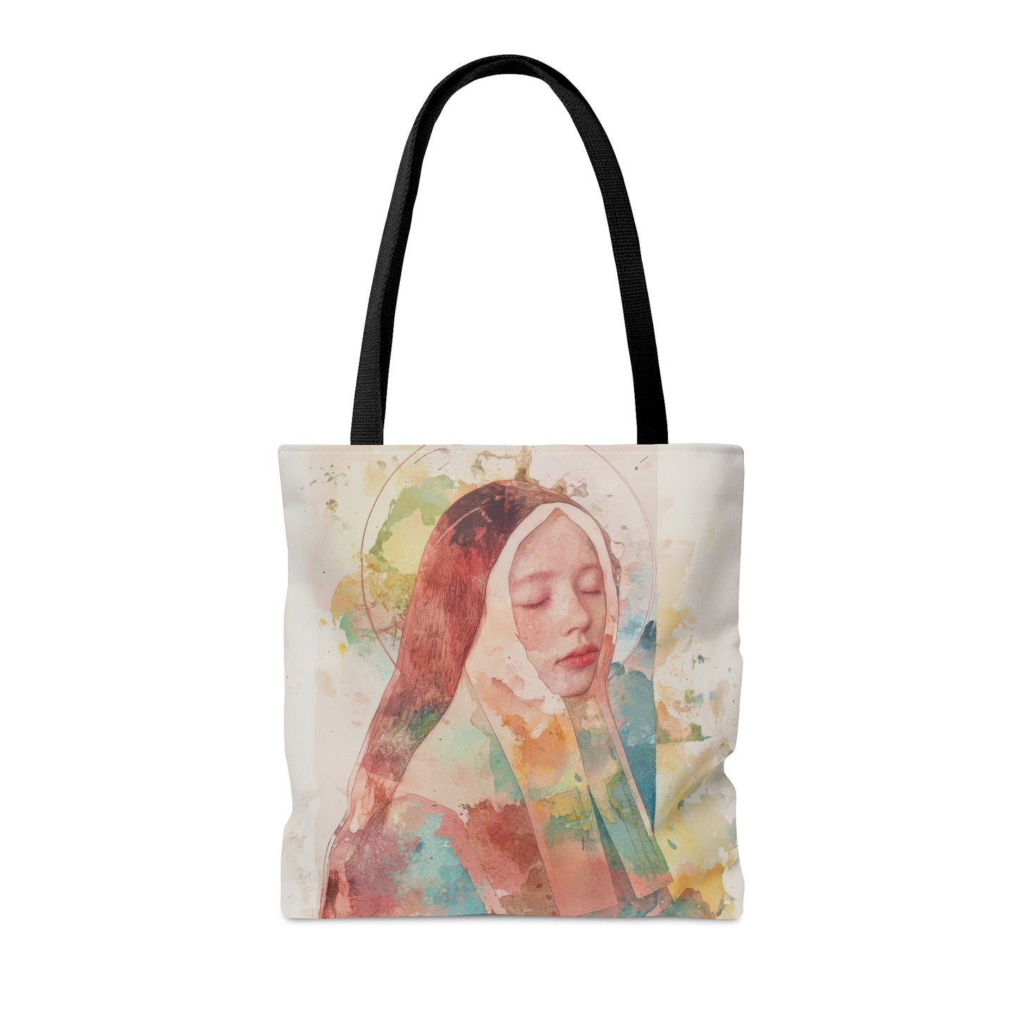 Saint Bernadette Tote Bag - Large Medium Small Faith Art Bag - Catholic Faith Purse - Double Sided
