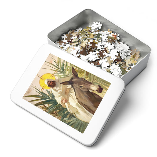 Benedictus Qui Venit (Blessed is He who comes) - Puzzle and Keepsake Tin - Religious Jigsaw Puzzle (30, 110, 252, 500,1000-Piece)