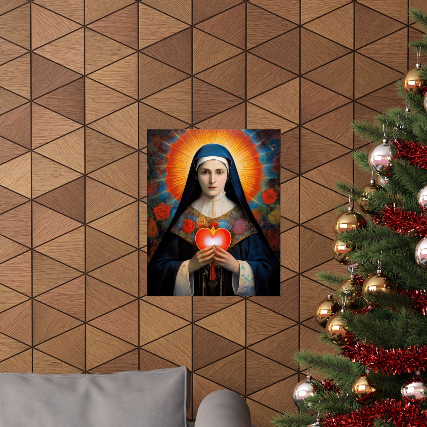 Saint Jane Frances de Chantal Print - Sanctified Souls Print - Multiple Sizes - Premium Matte Vertical Posters