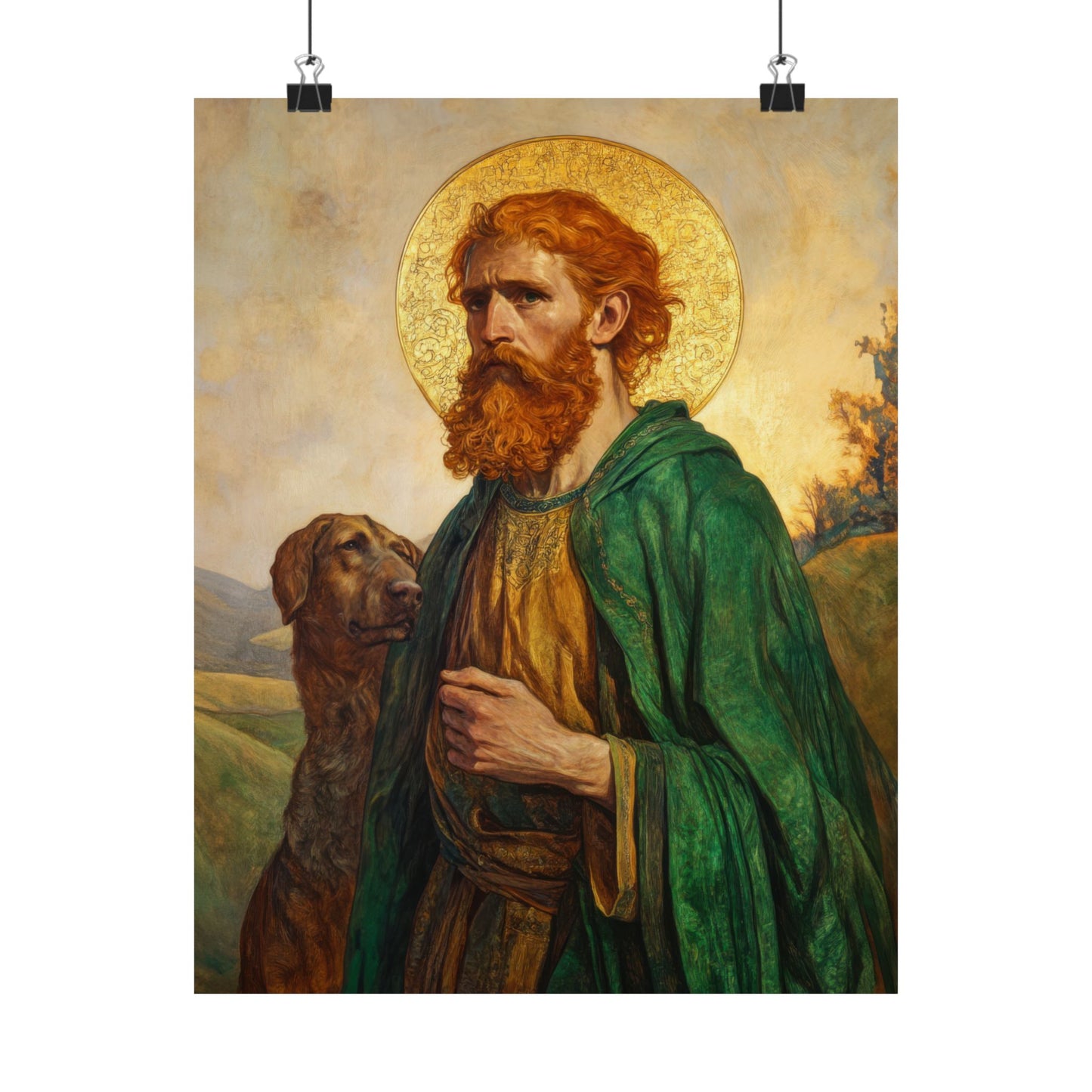 Saint Andrew the Scot - Sanctified Souls Print - Multiple Sizes - Premium Posters - Catholic Art - Christian - Gifts for Catholics