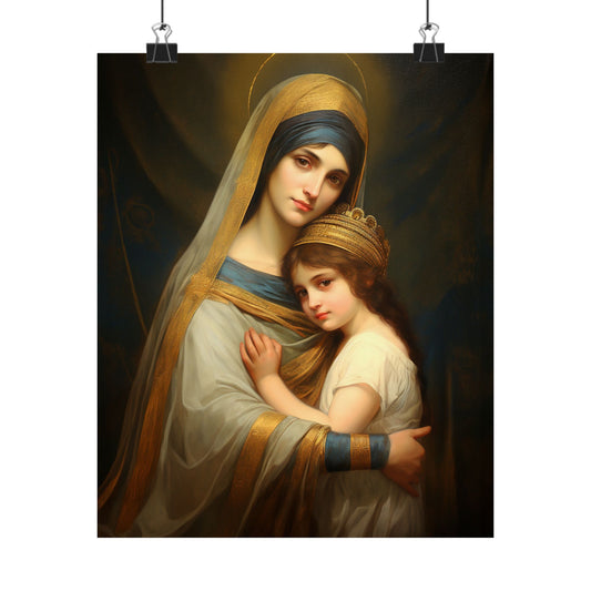 Saint Anne mother to Mary the Blessed Virgin - Sanctified Souls Print - Multiple Sizes - Premium Matte Vertical Posters