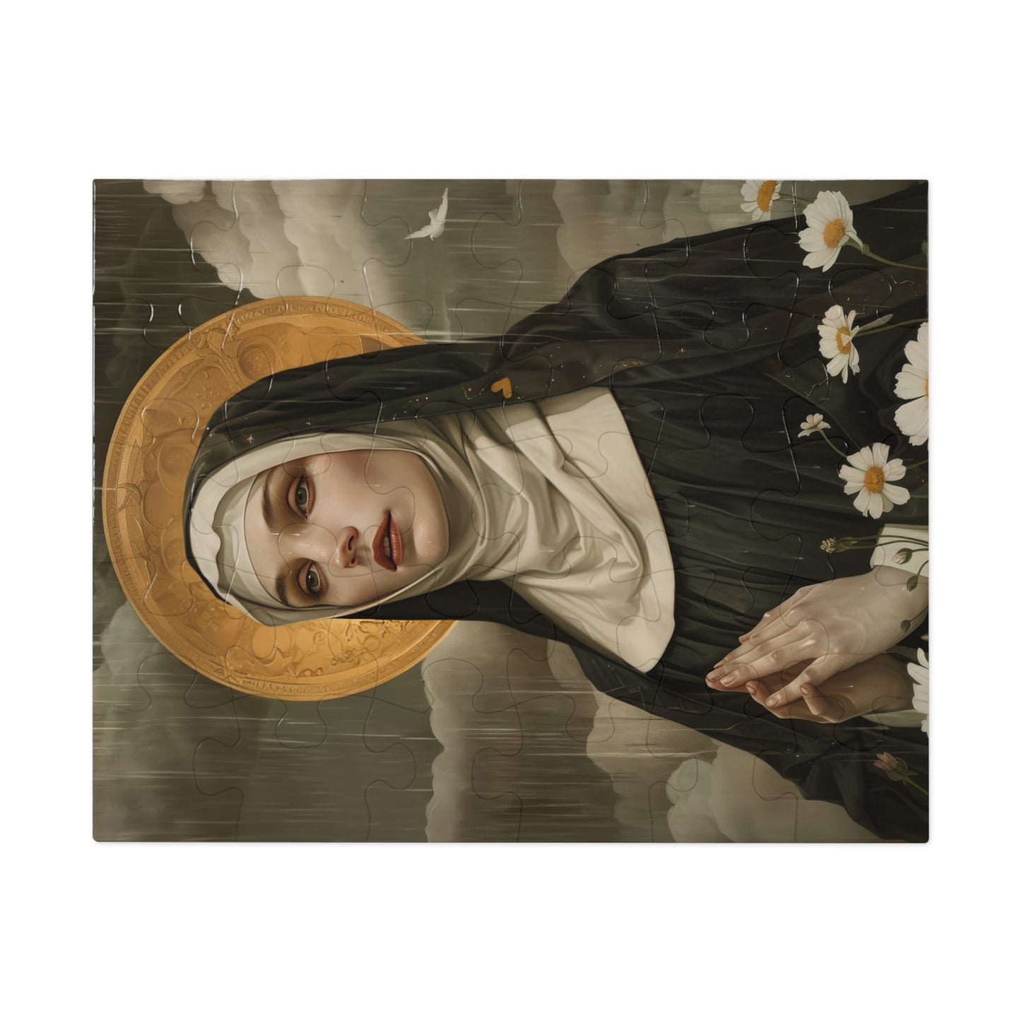 Saint Scholastica - Puzzle and Keepsake Tin - Religious Jigsaw Puzzle (30, 110, 252, 500,1000-Piece) - Religious Puzzle