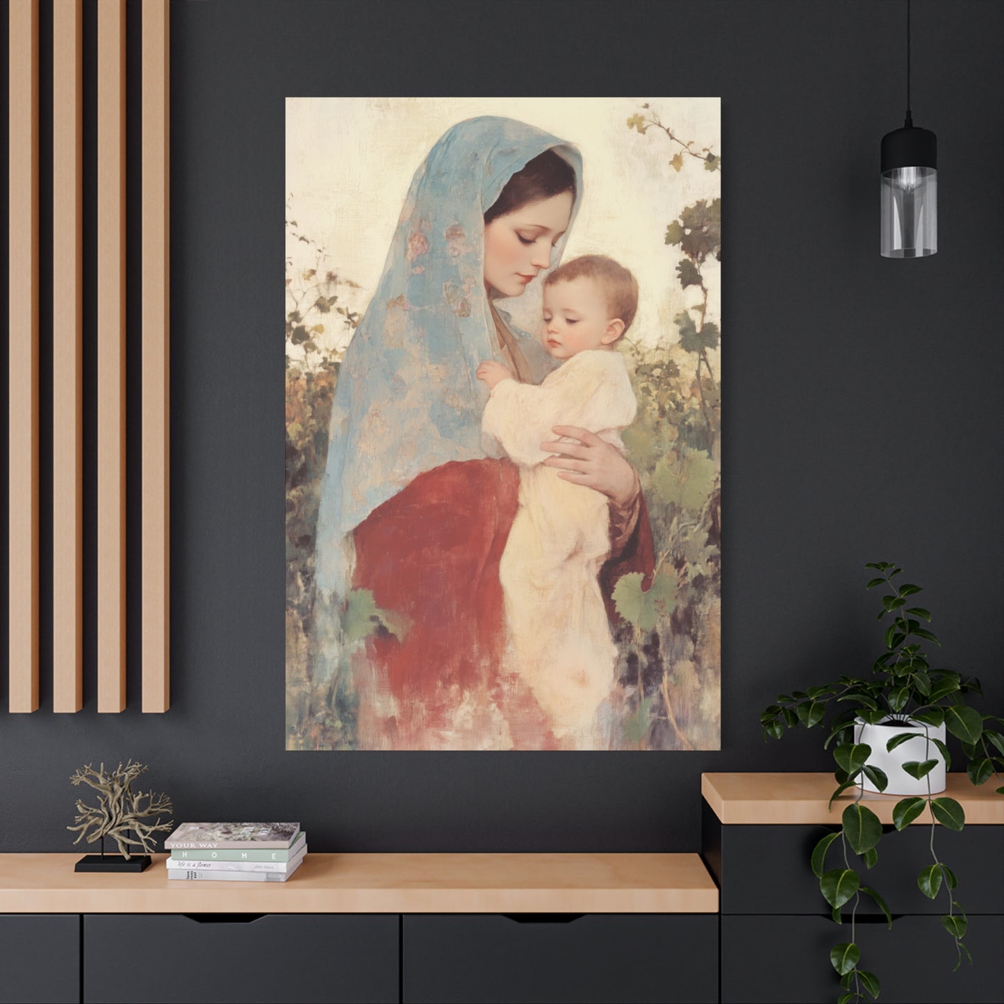Our Lady of the Grapes / Out Lady of the Harvest - Gallery Wrapped Canvas - Print - Religious Art for your Home - Catholic Art