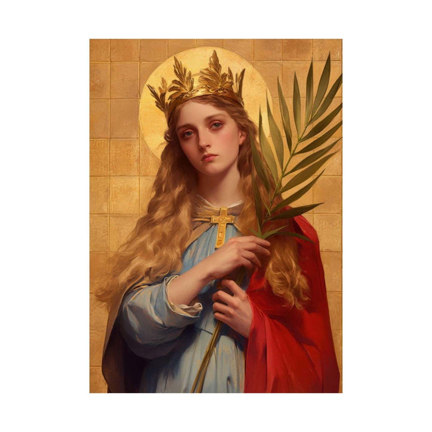 Saint Agrippina - Sanctified Souls Print - Multiple Sizes - Premium Matte Vertical Posters