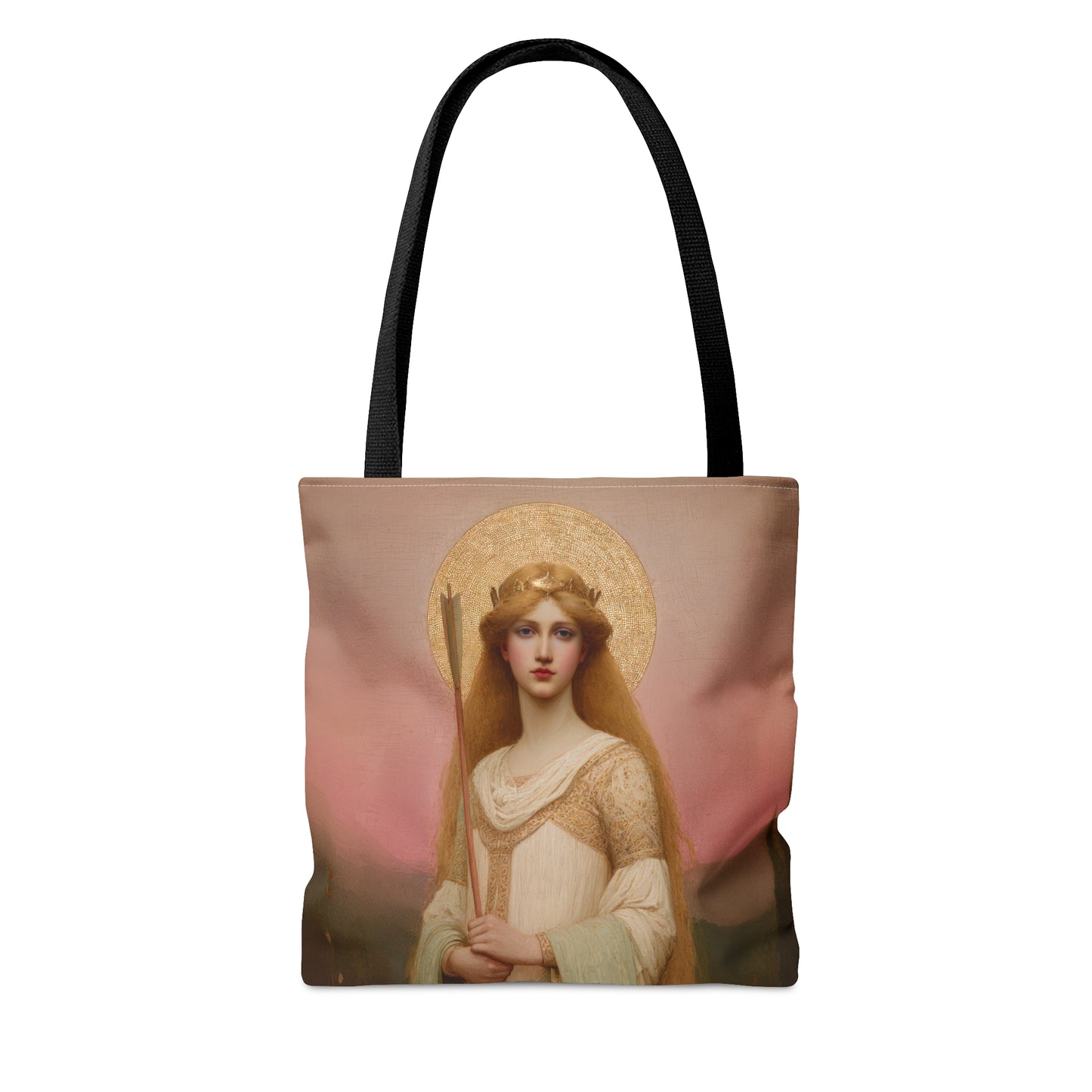 Saint Ursula - Tote Bag - Large Medium Small Faith Art Bag - Bible Study Faith Purse - Double Sided Prayer Tote