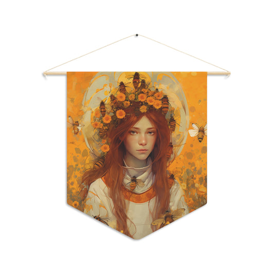 Saint Abigail Wall Banner / Wall Hanging / Pennant - Religious Art - Catholic Art - Large Print - 18" x 21" - Patron Saint of Beekeepers