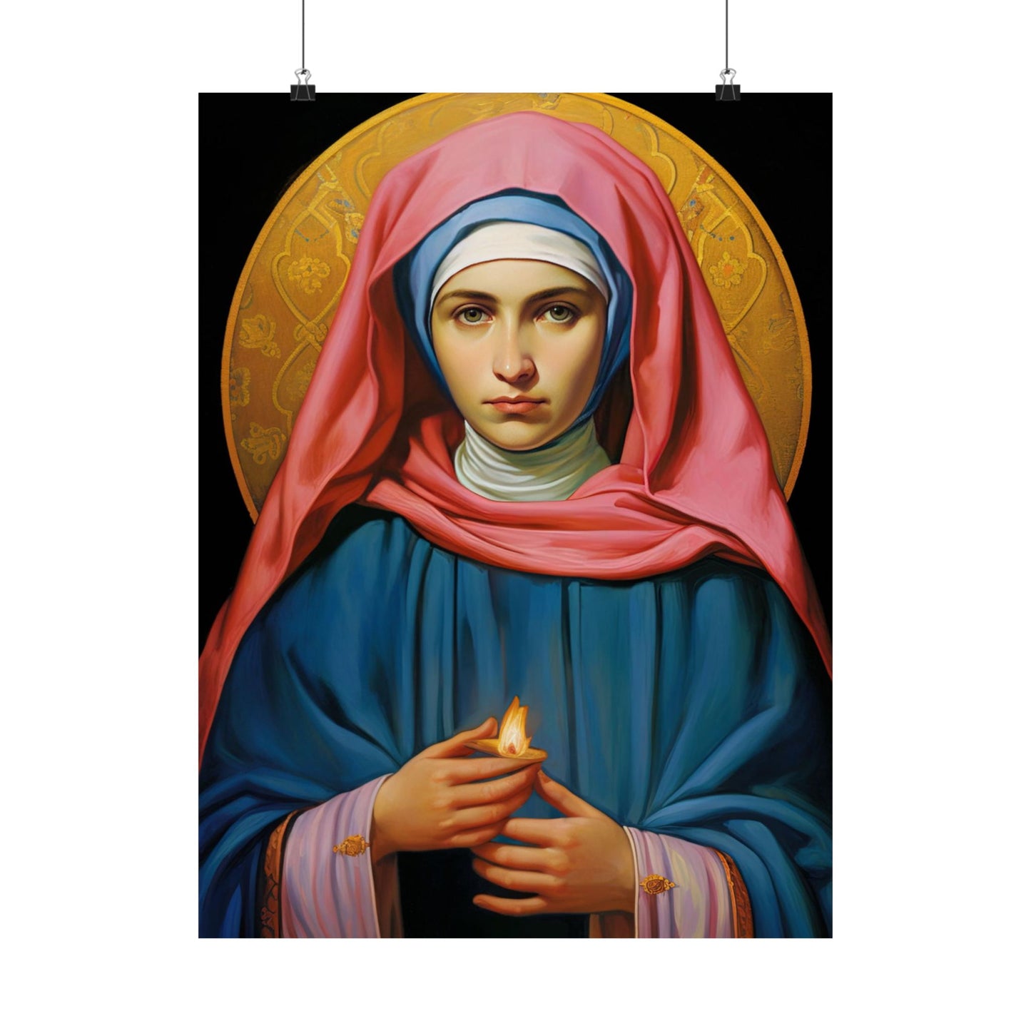 Saint Bernadette Print - Sanctified Souls Print - Multiple Sizes - Premium Matte Vertical Posters