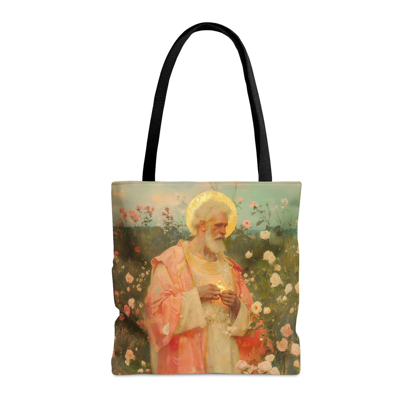 Saint Valentine - Tote Bag - Large Medium Small Faith Art Bag - Bible Study Faith Purse - Double Sided Prayer Tote