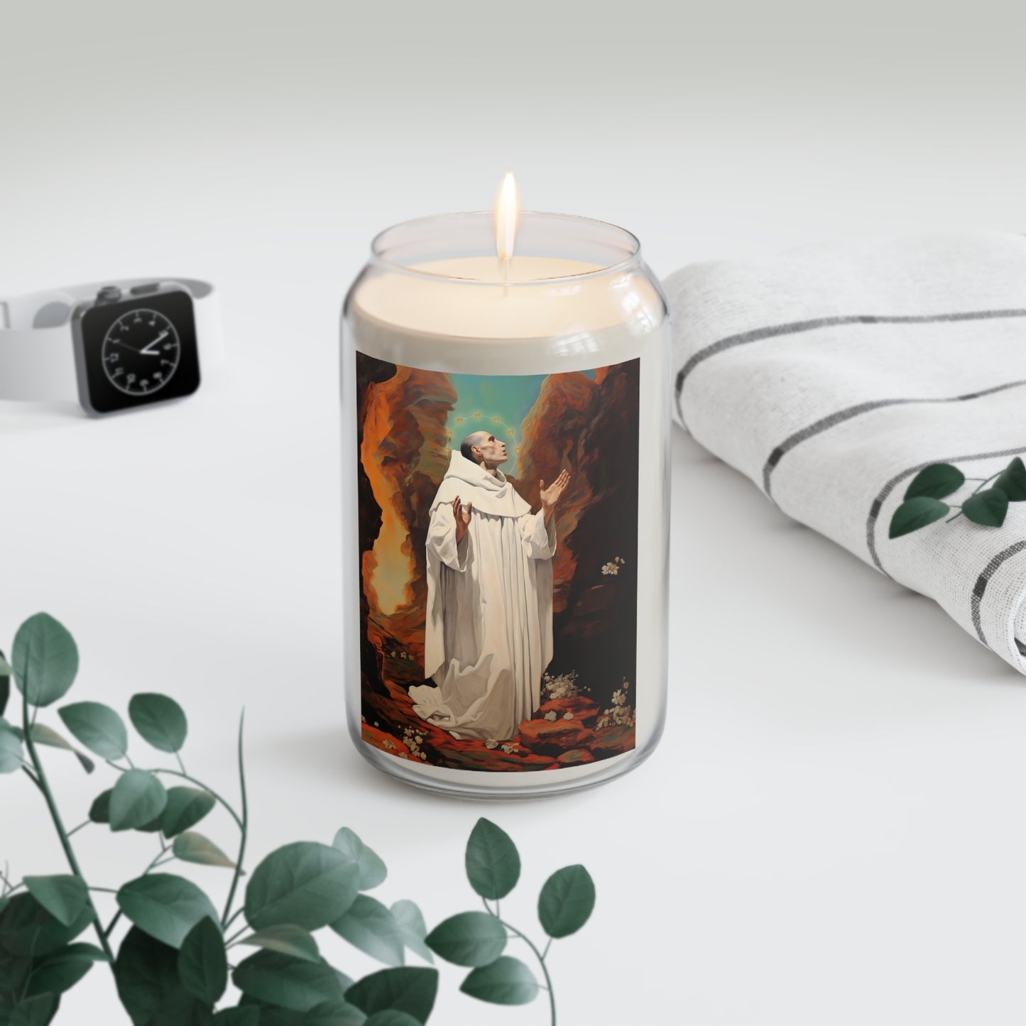 Saint Bruno - Scented Prayer Candle, 13.75oz - Tall Size - Religious Prayer Candle - Catholic Art