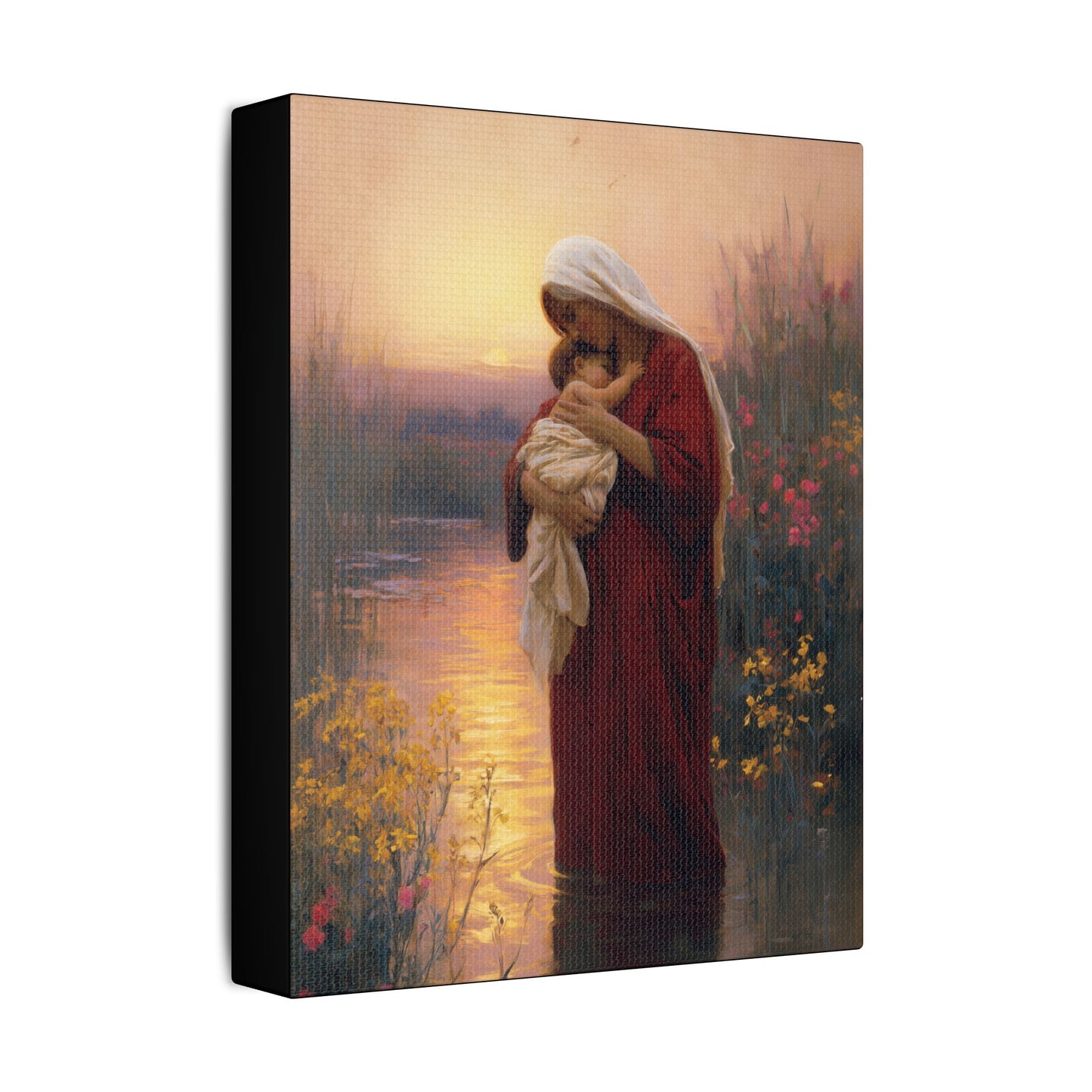 Saint Elizabeth, Mother to John the Baptist -  Museum Wrapped Canvas Print - Multiple Sizes - Catholic Home art Matte Canvas