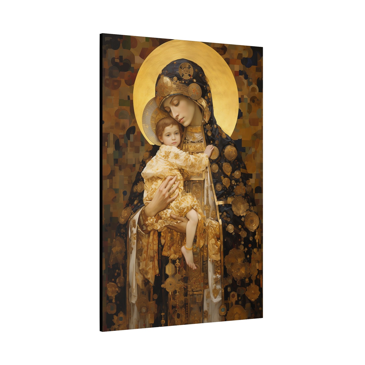 The Light of Love - Museum Wrapped Canvas - Sanctified Souls Print - Religious Art for your Home - The Virgin Mary and The Christ Child
