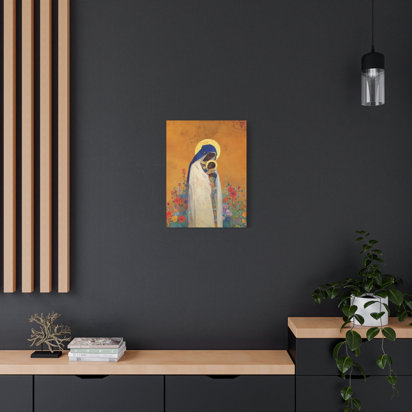 The Divine Embrace- Our Lady of Kibeho's Love - Museum Wrapped Canvas - Print - Religious Art for your Home - Christian print - Religious