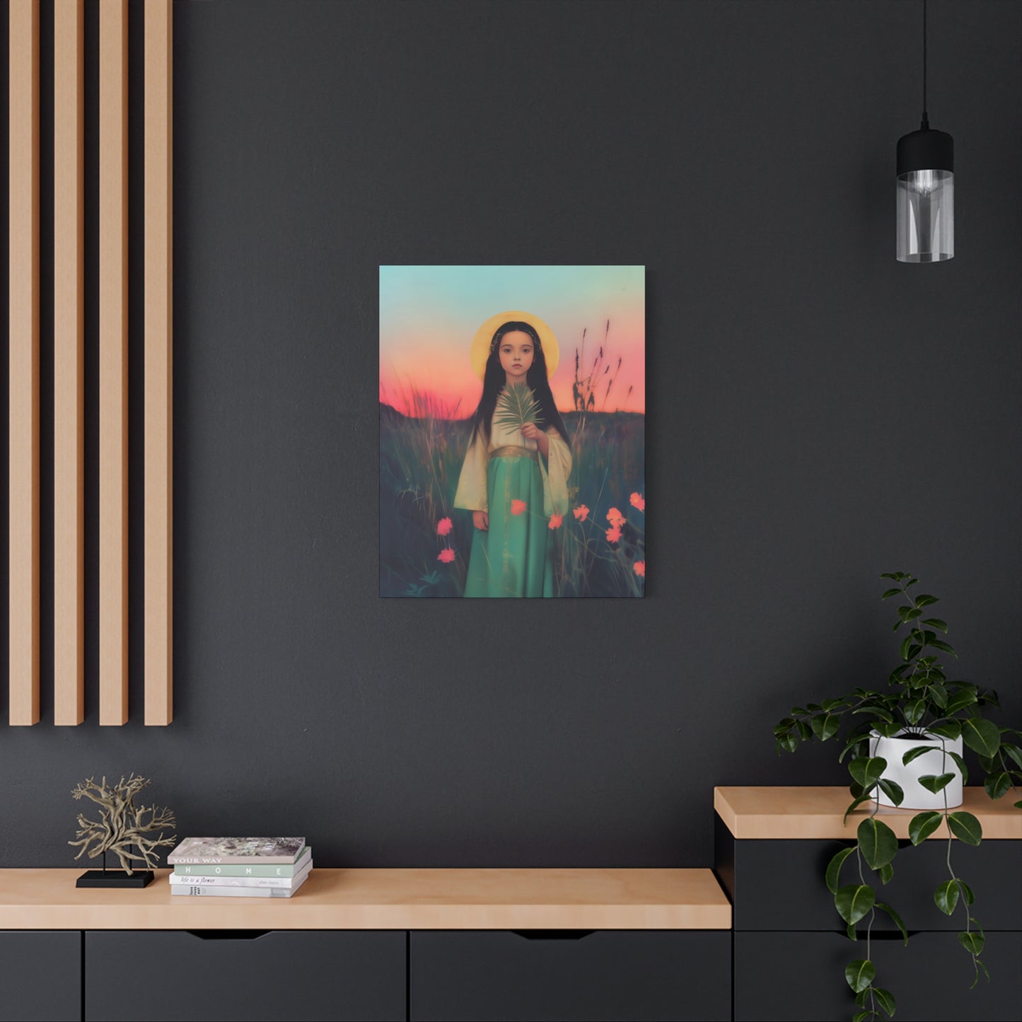 Saint Charity - Multiple Sizes - Catholic Home art - Museum Wrapped Canvas - Sanctified Souls Print - Martyr Saint