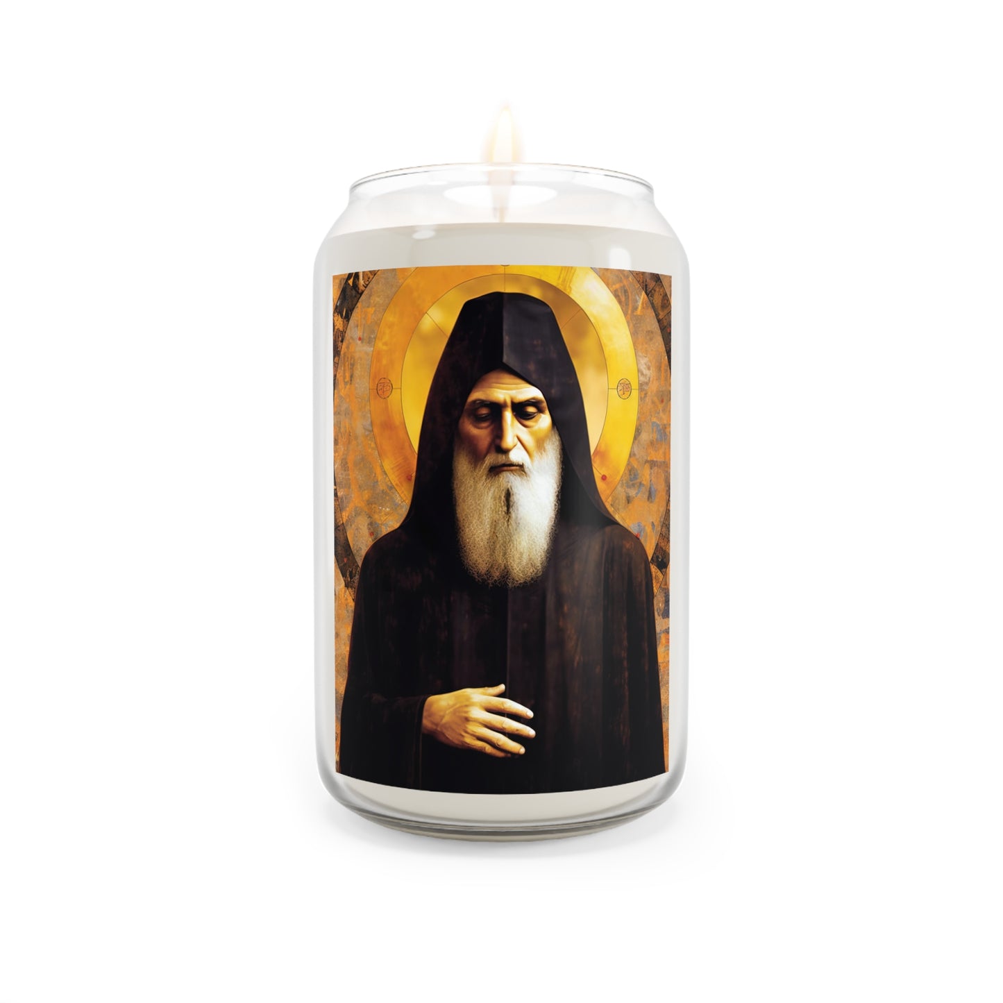 Saint Charbel Makhlouf  - Scented Prayer Candle, 13.75oz - Tall Size - Religious Prayer Candle - Catholic Art - Religious Gift - Fine Art