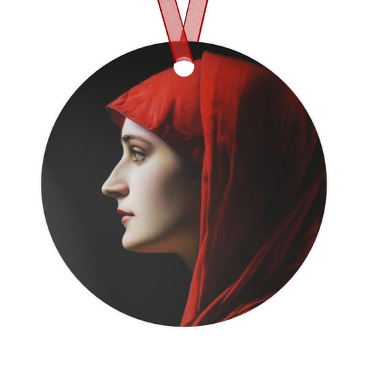 Saint Fabiola Metal Ornament - Religious Holiday Christmas Ornament and Keepsake - Double sided - Prayer Ornament