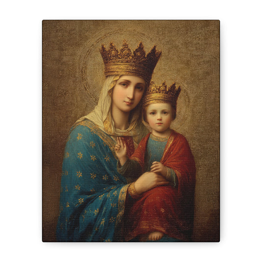 Madonna della Strada - Our Lady of the Way -  Museum Wrapped Canvas Print - Multiple Sizes - Catholic Home art Matte Canvas