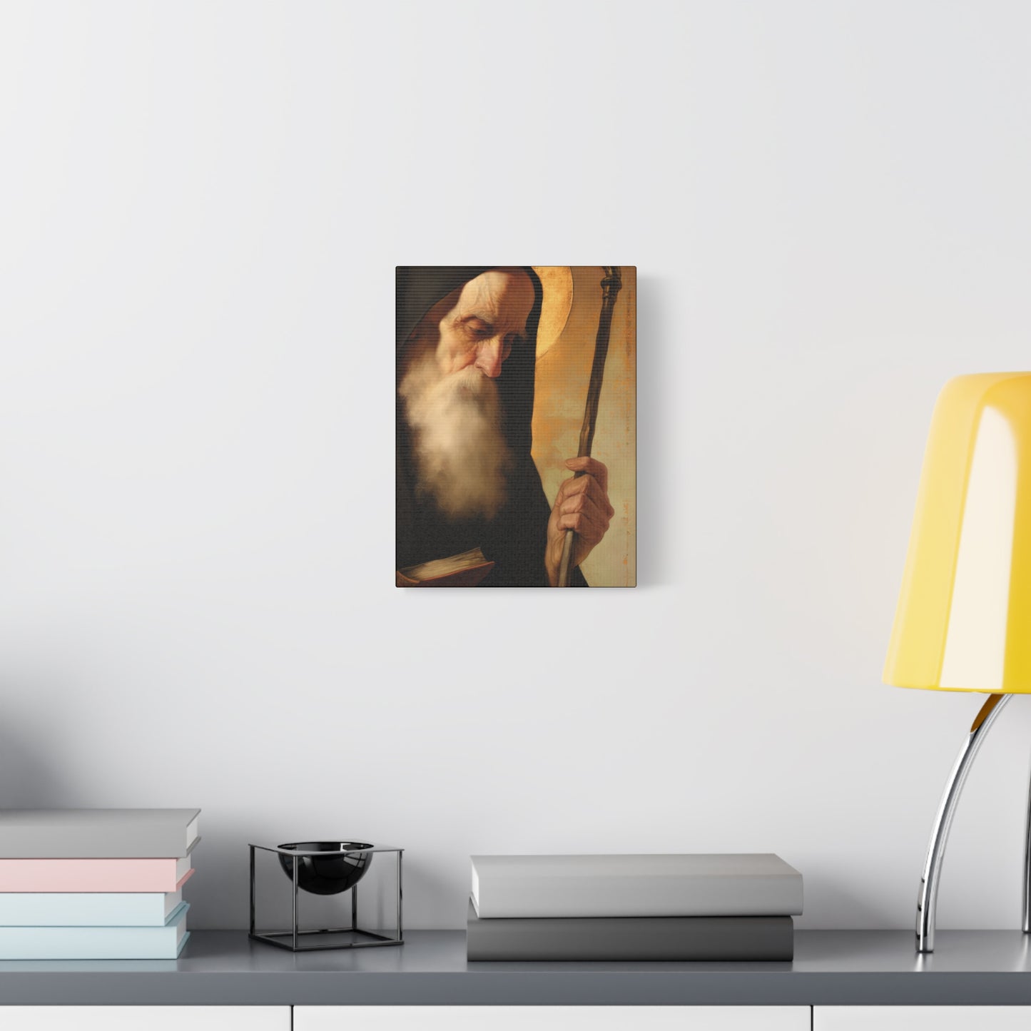 Saint Benedict - Museum Wrapped Canvas - Sanctified Souls Print - Religious Art for your Home