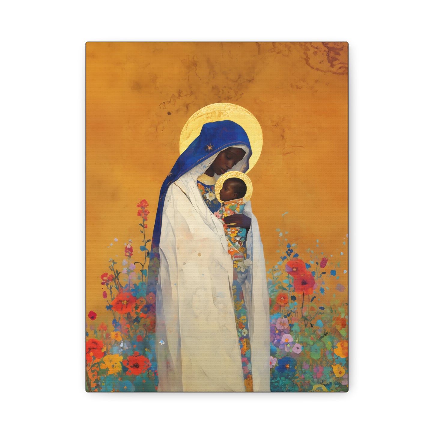 The Divine Embrace- Our Lady of Kibeho's Love - Museum Wrapped Canvas - Print - Religious Art for your Home - Christian print - Religious