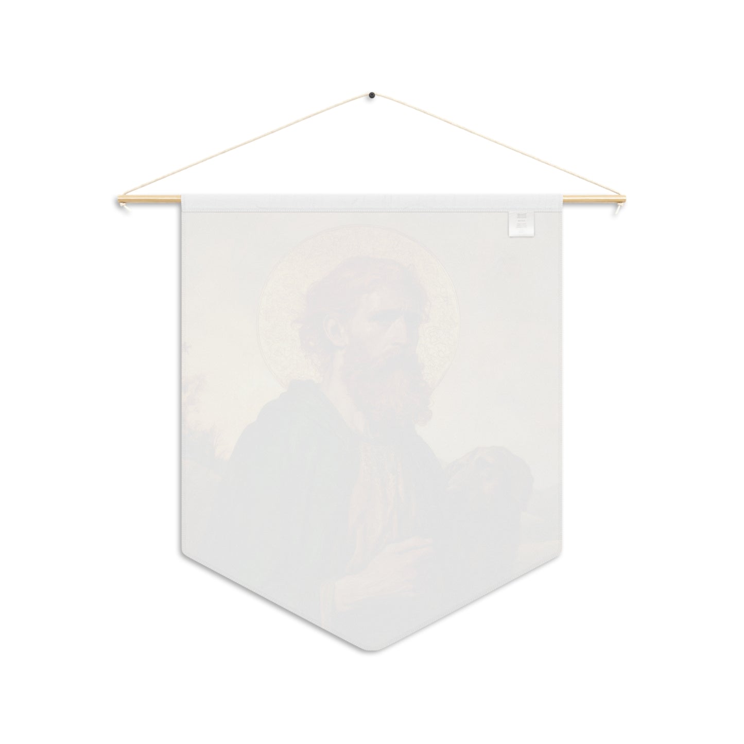 Saint Andrew the Scot Pennant / Banner / Wall Hanging - Prayer room art - 18" x 21" - Catholic prayer Religious - Large Banner