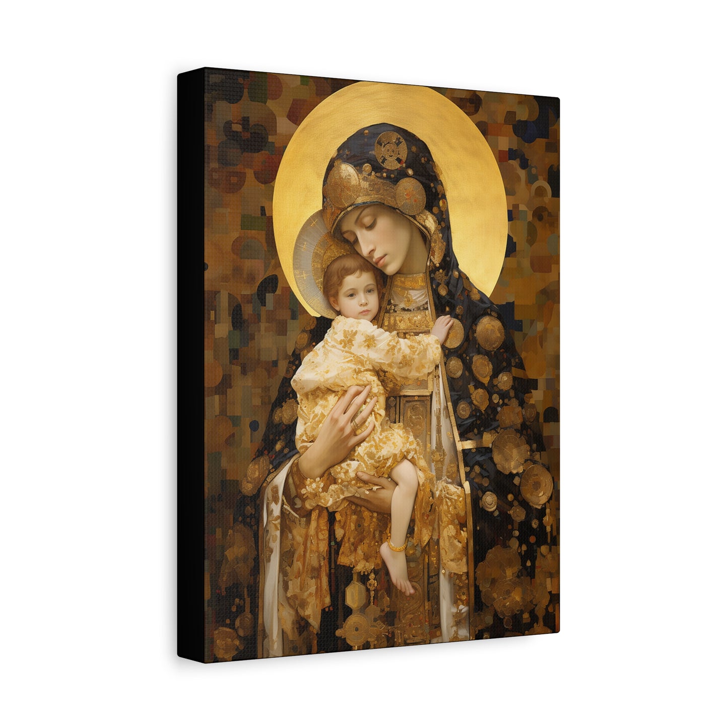 The Light of Love - Museum Wrapped Canvas - Sanctified Souls Print - Religious Art for your Home - The Virgin Mary and The Christ Child