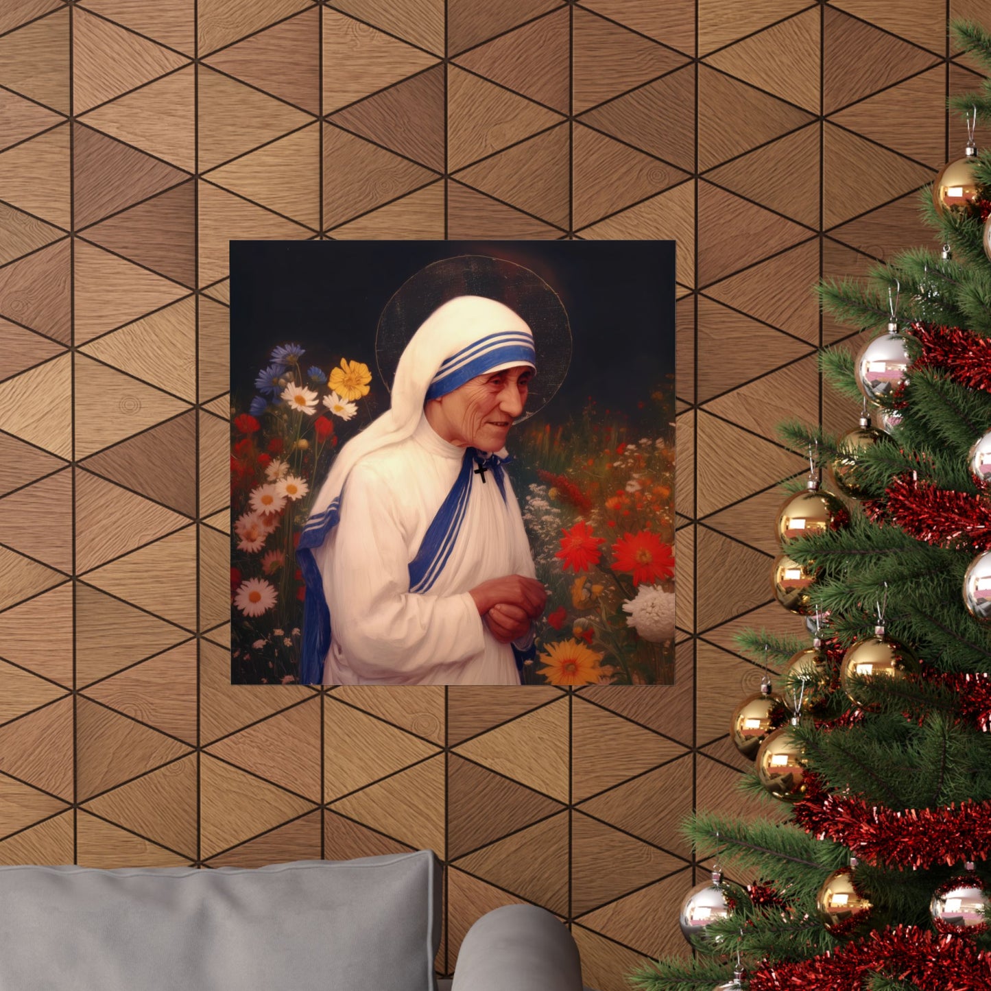 Saint Teresa of Calcutta / Mother Teresa - Sanctified Souls Print - Multiple Sizes - Premium Posters - Catholic Art - Christian Home Decor Artwork