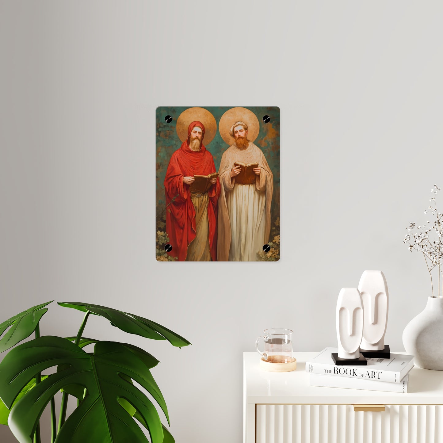 Saints Cosmas and Damian Wall Art Panel - Ready to Hang Acrylic Print - Catholic Saint Art - Patron Saint Print - Martyr Art
