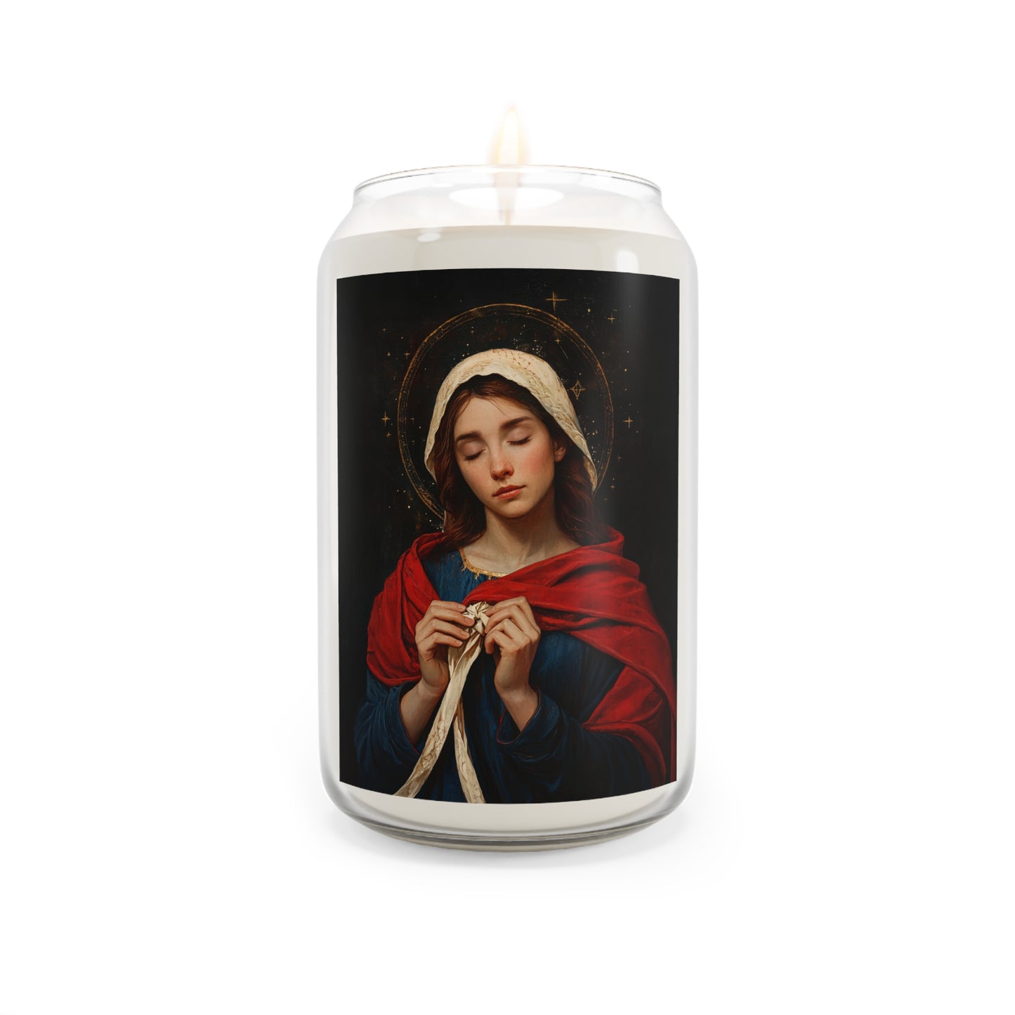 Mary Undoer of Knots - Mother Mary  - Untier of Knots - Marian Art - Scented Prayer Candle, 13.75oz - Tall Size - Religious Prayer Candle