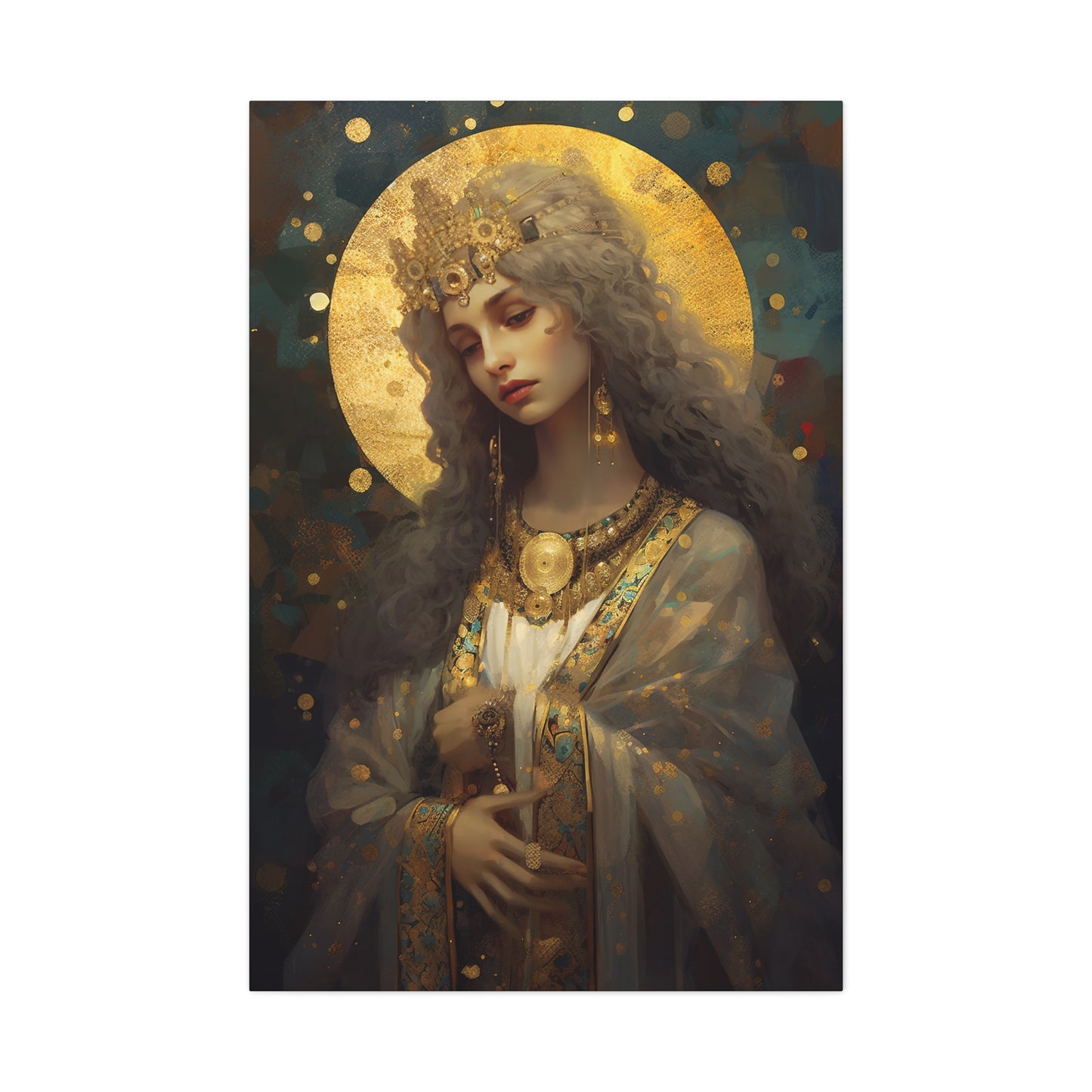 Saint Catherine of Alexandra - Museum Wrapped Canvas - Sanctified Souls Print - Religious Art for your Home