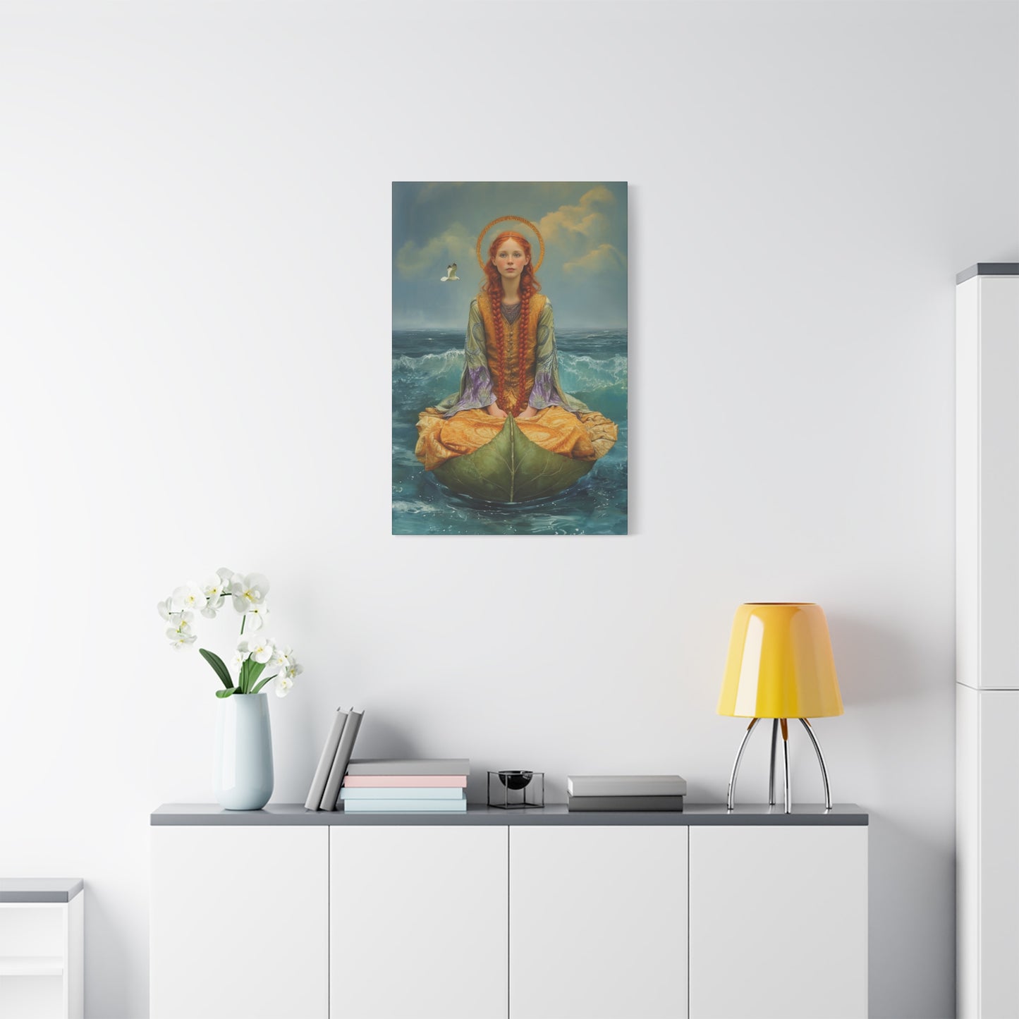 Saint Ia of Cornwall - Museum Wrapped Canvas - Sanctified Souls Print - Religious Art for your Home