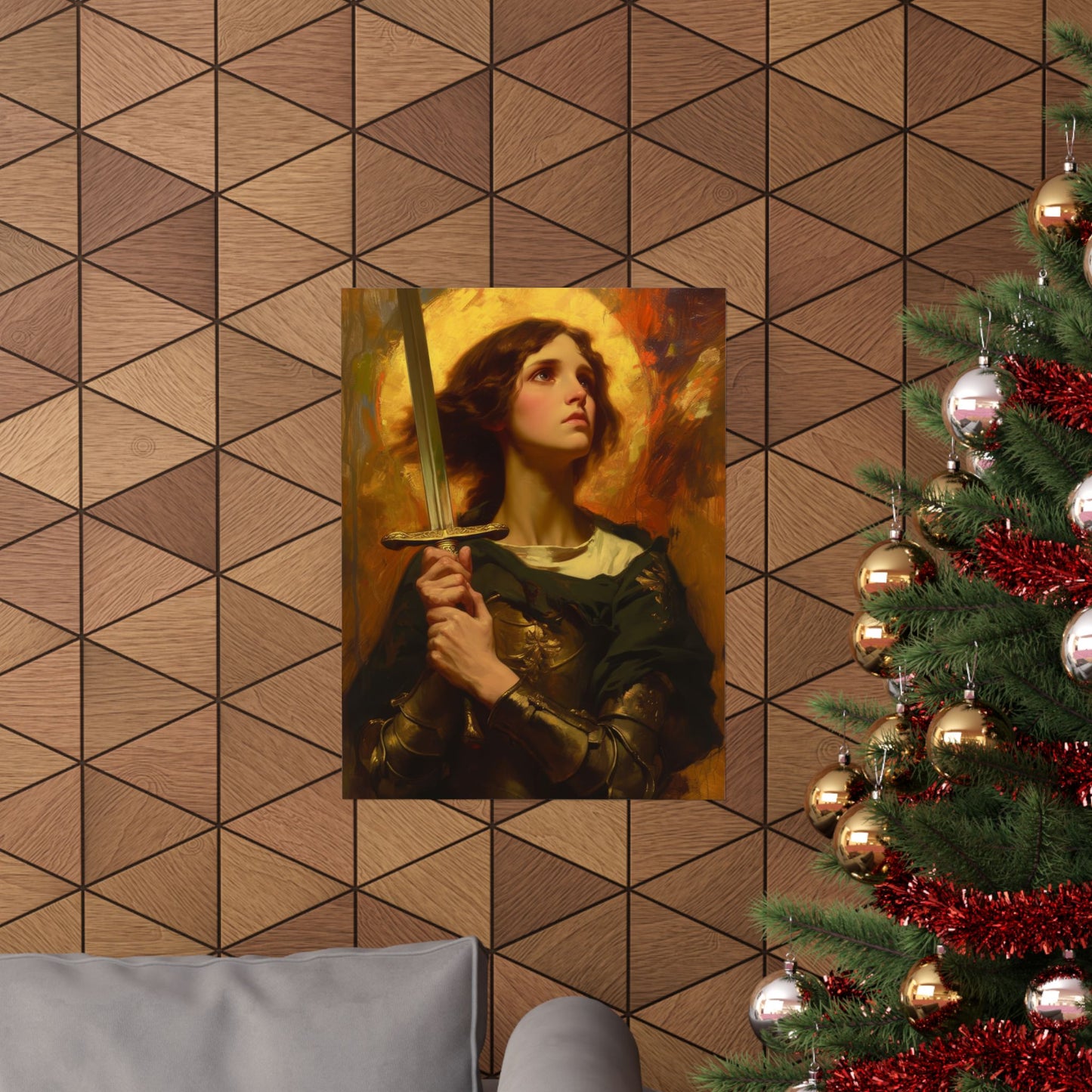 Portrait of Saint Joan of Arc Print - Sanctified Souls Print - Multiple Sizes - Premium Matte Vertical Posters