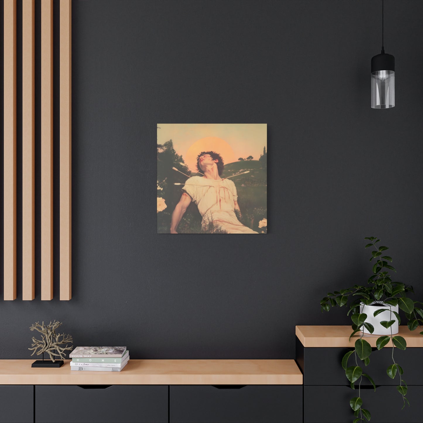 Saint Sebastian -  Museum Wrapped Canvas - Sanctified Souls Print - Religious Art for your Home - Catholic Patron Saint Art