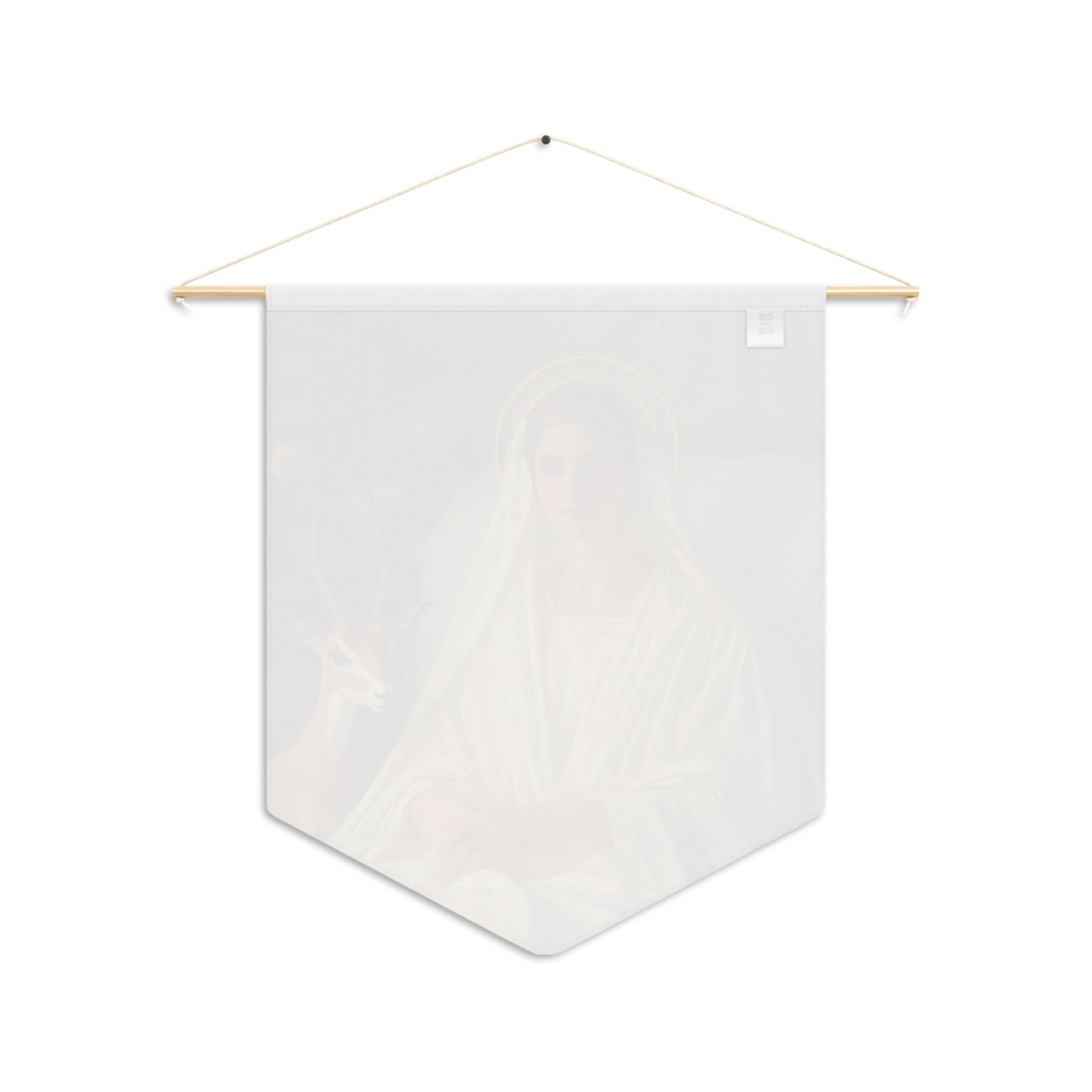 Saint Tabitha Pennant / Banner / Wall Hanging - Prayer room art - 18" x 21" - Catholic prayer Religious - Large Print