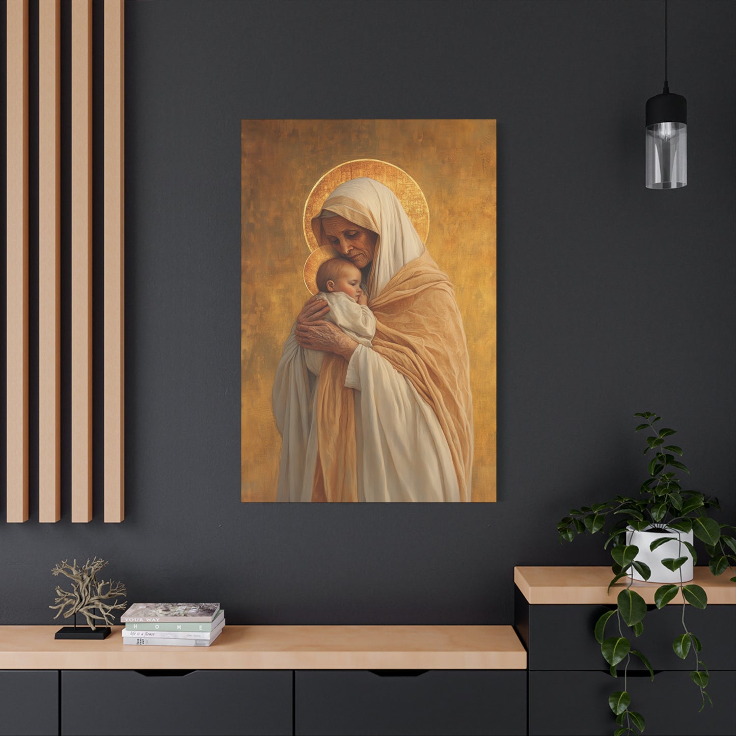 Saint Anna the Prophetess - Museum Wrapped Canvas - Print - Religious Art for your Home - Christian print - Prayer Room Art - Catholic