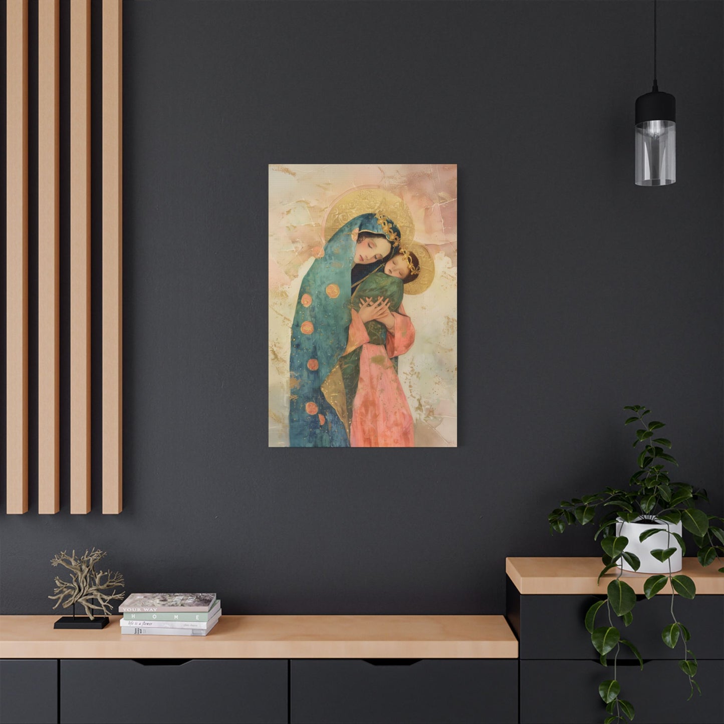 The Sweet Advocate of Souls - Mary, Help of Christians -  Museum Wrapped Canvas Print - Multiple Sizes - Catholic Home art Matte Canvas