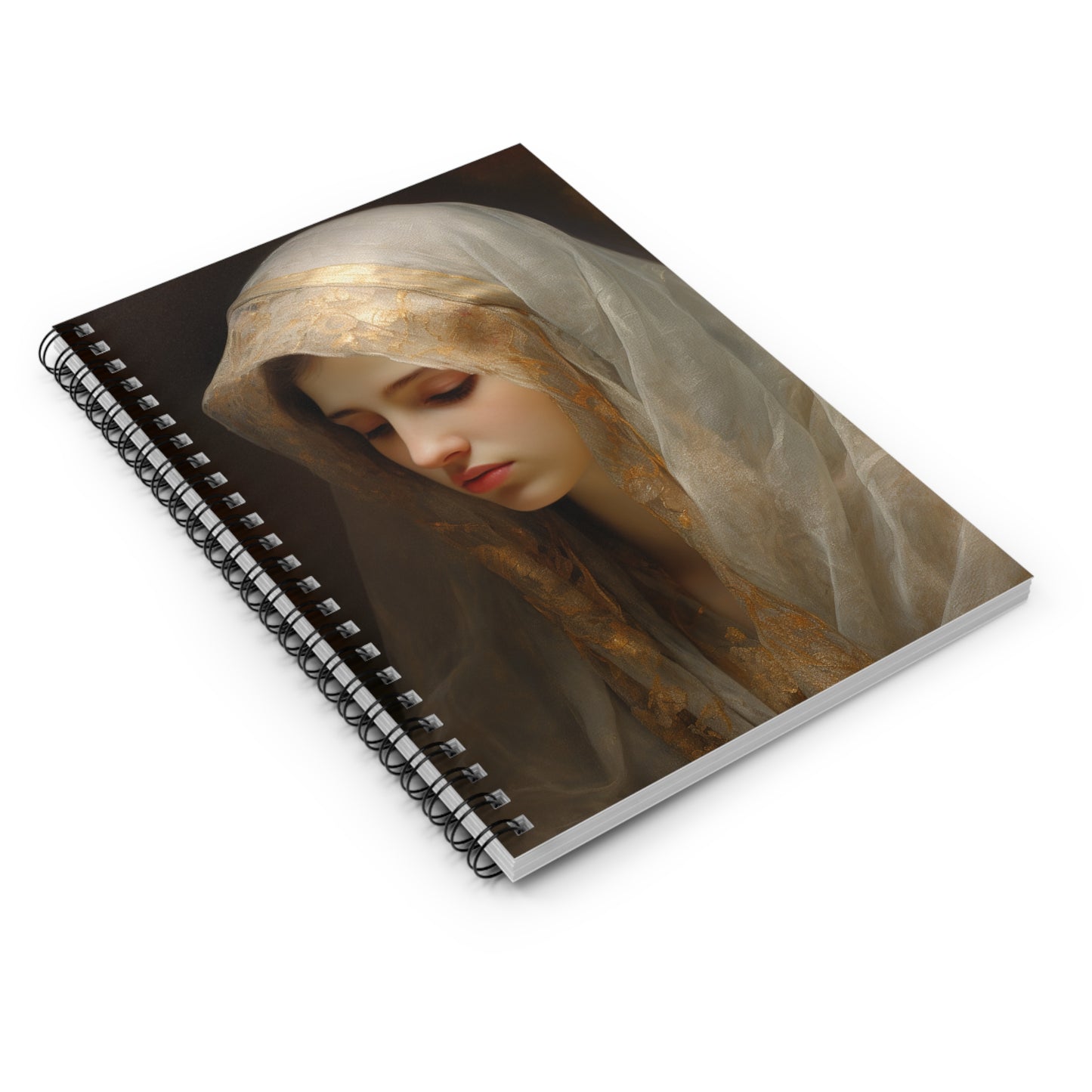 Mary the Blessed Virgin Journal - Sanctified Souls Art - Religious Based Notebook - Spiral Notebook - Ruled Line