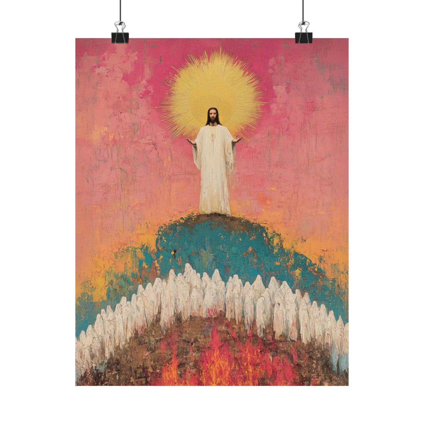 Light Pierced the Abyss - Sanctified Souls Print - Multiple Sizes - Premium Matte Vertical Posters - Catholic