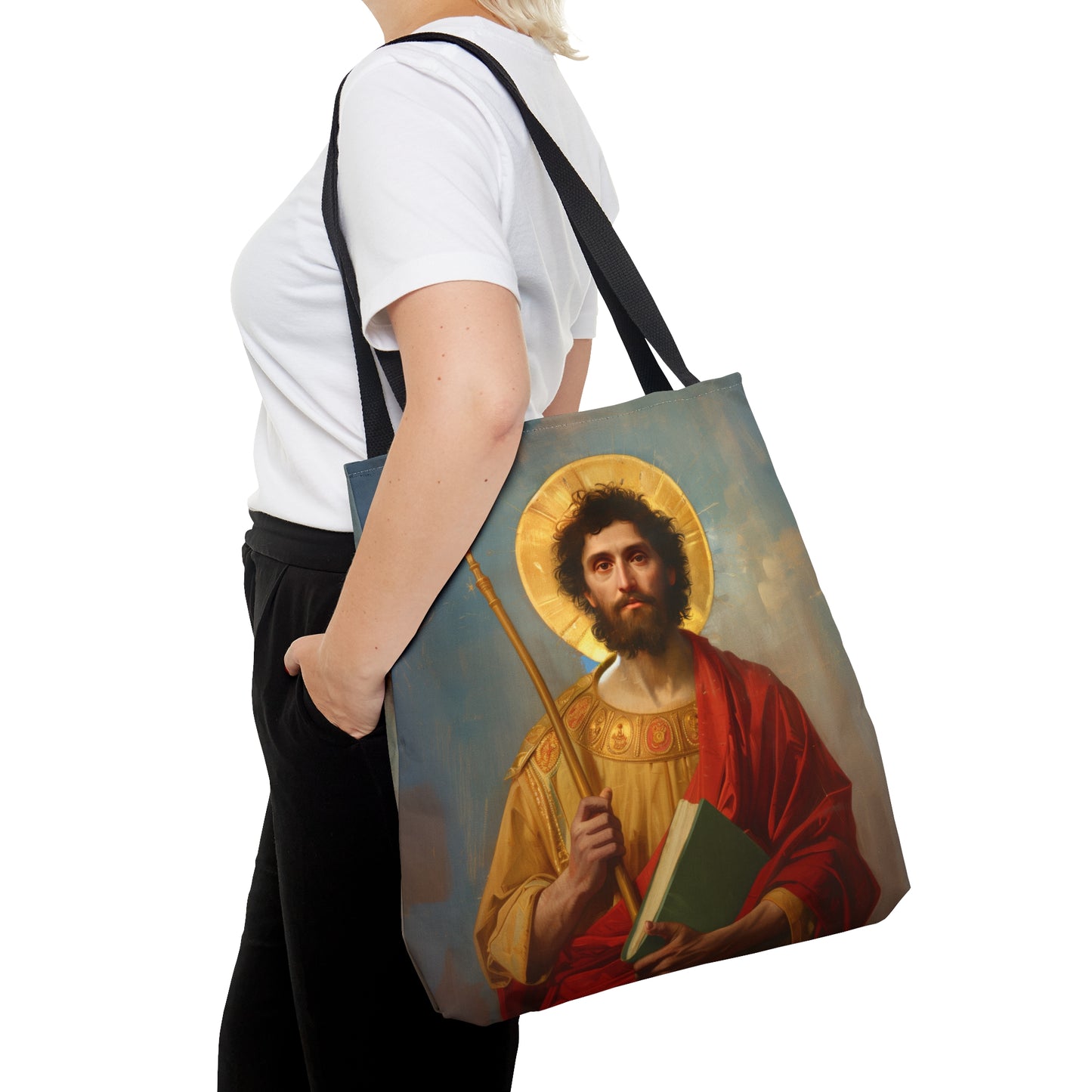 Saint Thomas the Apostle Tote Bag - Large Medium Small Faith Art Bag - Catholic Faith Purse - Religious Carry All Reusable