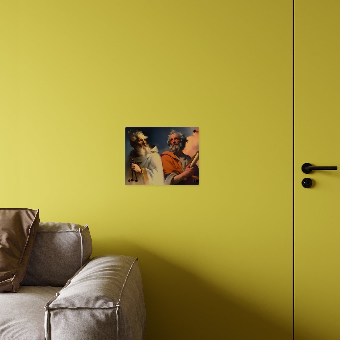 Saint Peter and Saint Paul Acrylic Wall Art Panel - Ready to Hang Acrylic Print - Apostle Art - Catholic Saint Art