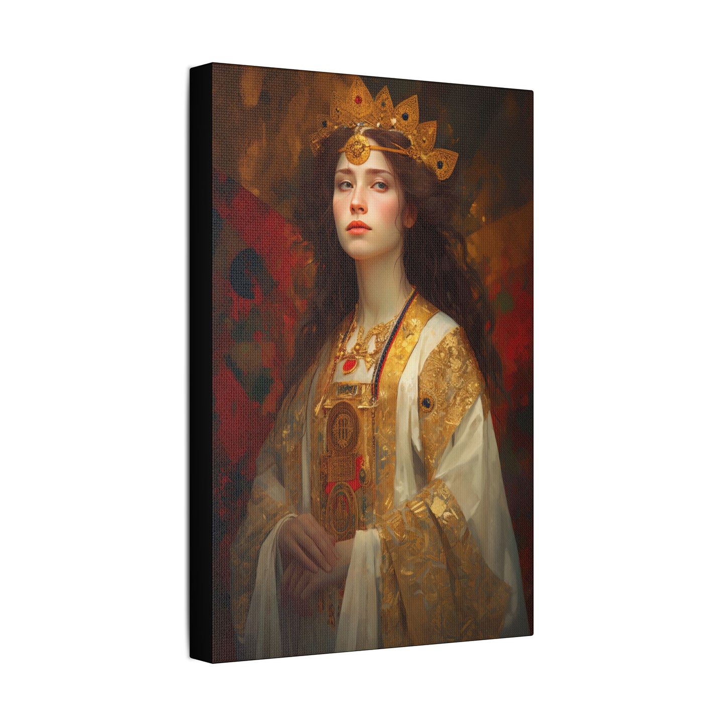 Saint Barbara Canvas Print - Multiple Sizes - Catholic Home art - Museum Wrapped Canvas - Sanctified Souls Print