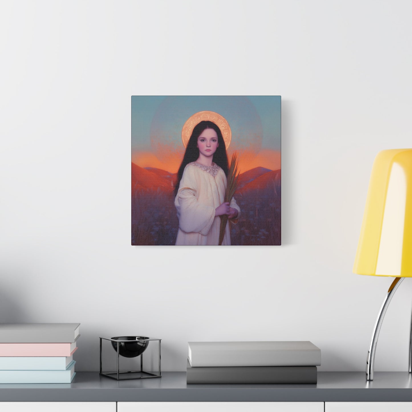 Saint Hope - Multiple Sizes - Catholic Home art - Museum Wrapped Canvas - Sanctified Souls Print - Martyr Saint