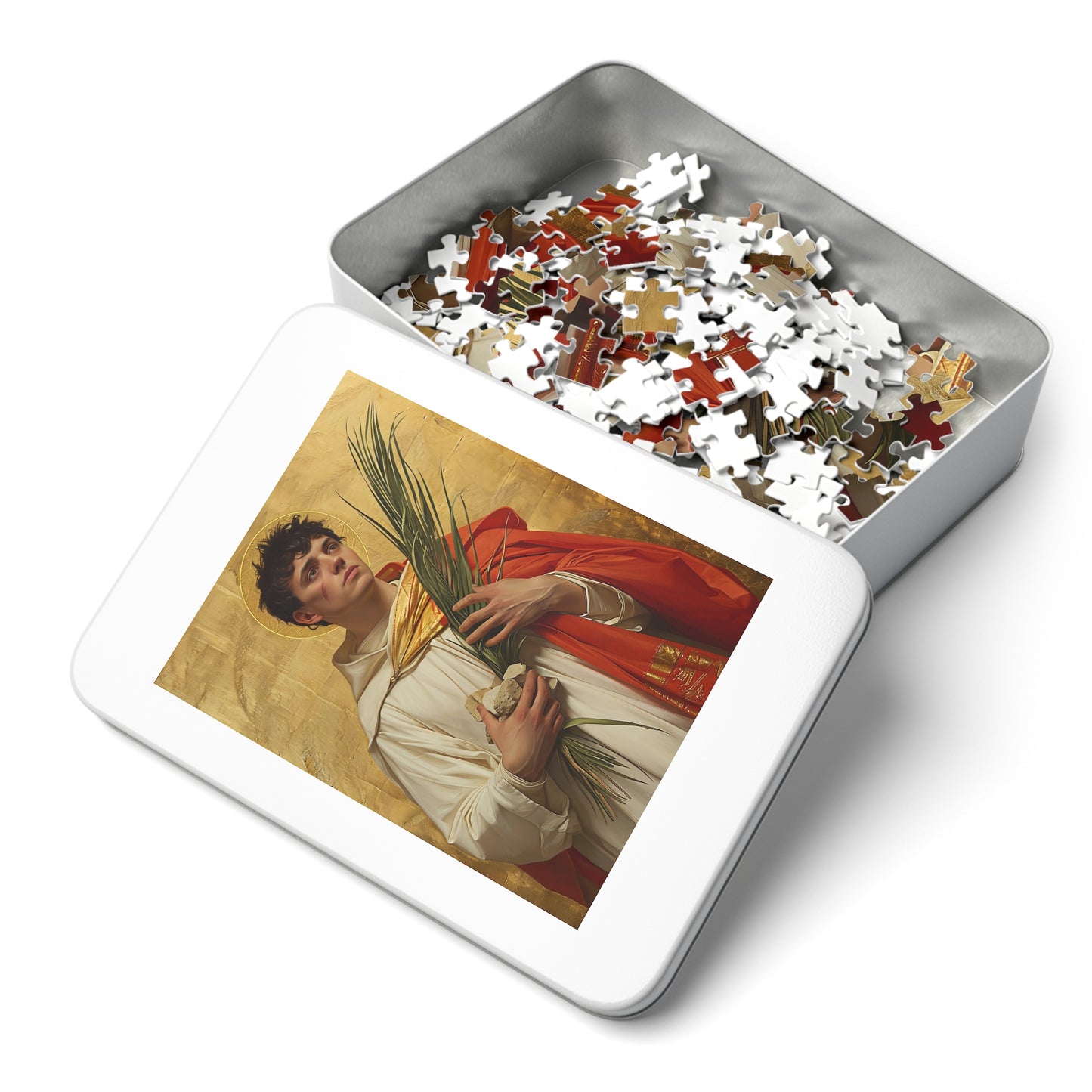 Saint Stephen - Puzzle and Keepsake Tin - Religious Jigsaw Puzzle (30, 110, 252, 500,1000-Piece) - Religious Puzzle