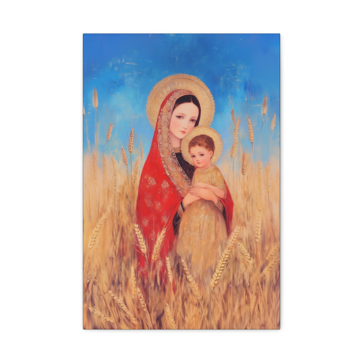 Our Lady of the Harvest  - Multiple Sizes - Catholic Home art - Museum Wrapped Canvas - Sanctified Souls Print