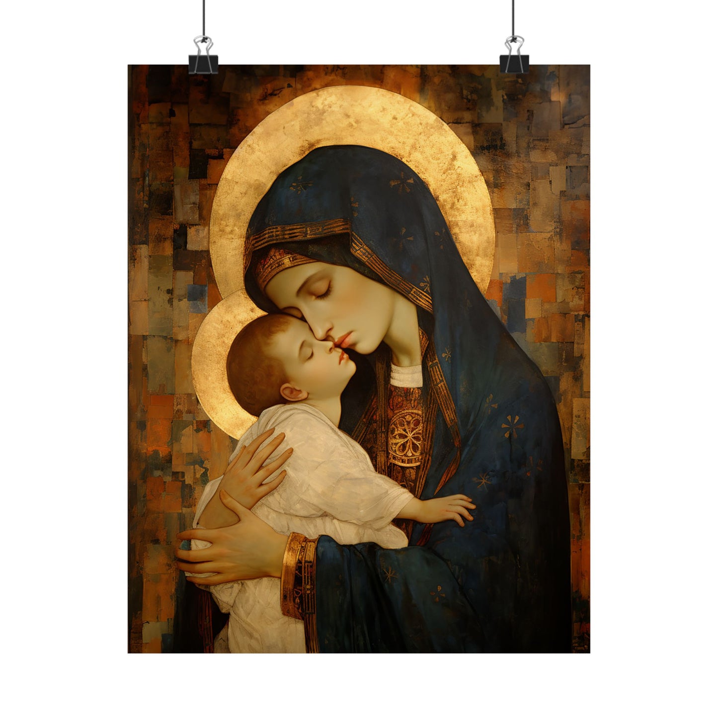 Mother of Mercy - Print - Sanctified Souls Print - Multiple Sizes - Premium Matte Vertical Posters - Madonna and the Christ Child