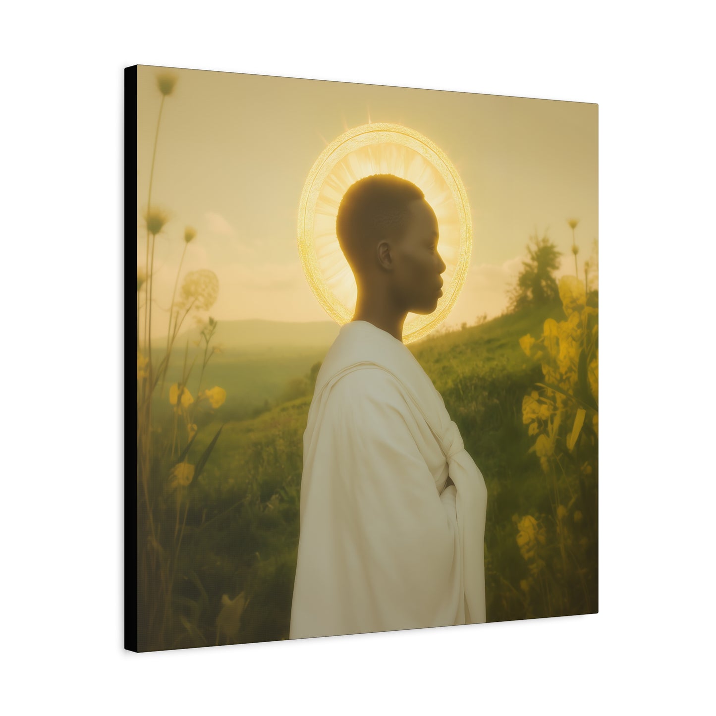 Saint Charles Lwanga -  Museum Wrapped Canvas - Sanctified Souls Print - Religious Art for your Home - Catholic Patron Saint Art