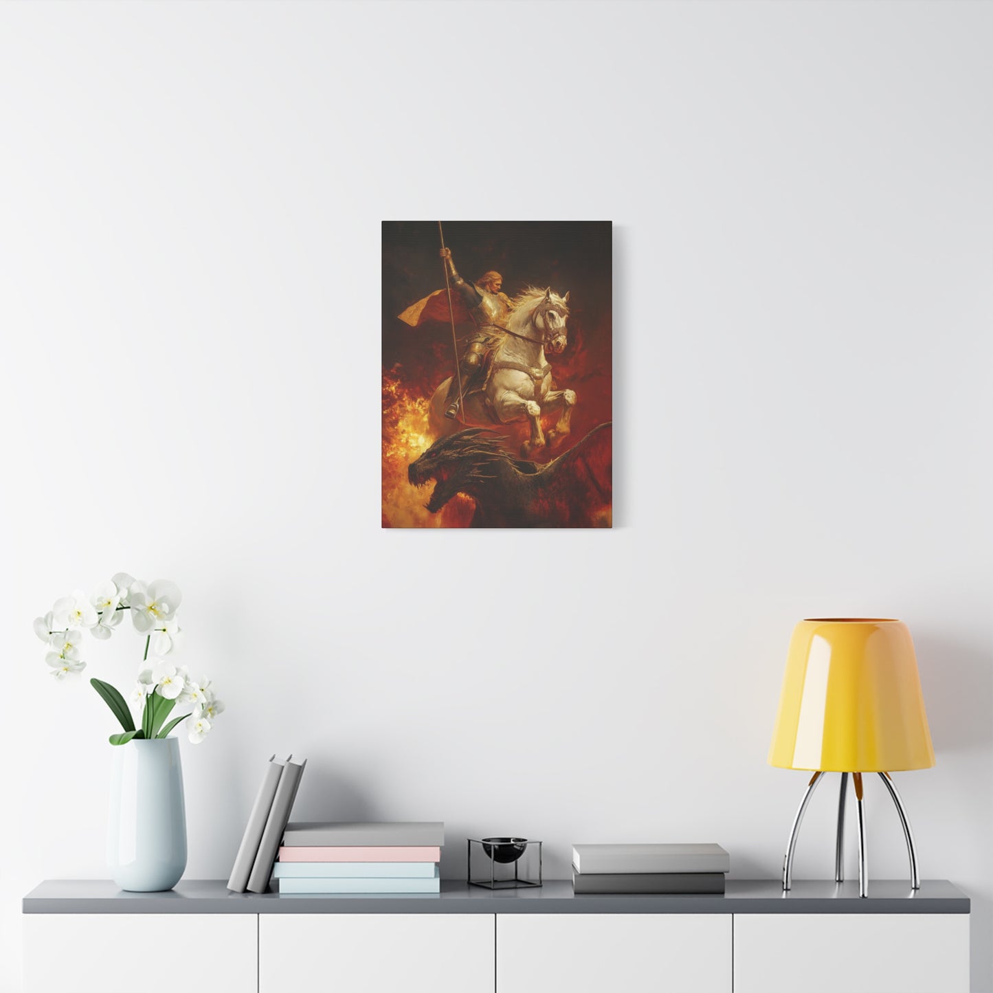 Saint George -  Museum Wrapped Canvas - Sanctified Souls Print - Religious Art for your Home - Catholic Patron Saint Art