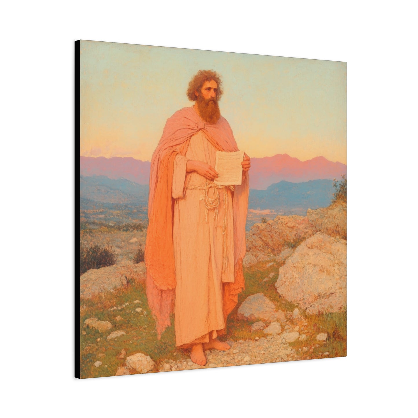 Obadiah - Keeper of the Lord's Warning and Mercy - Gallery Wrapped Canvas - Print - Religious Art for your Home - Catholic Art