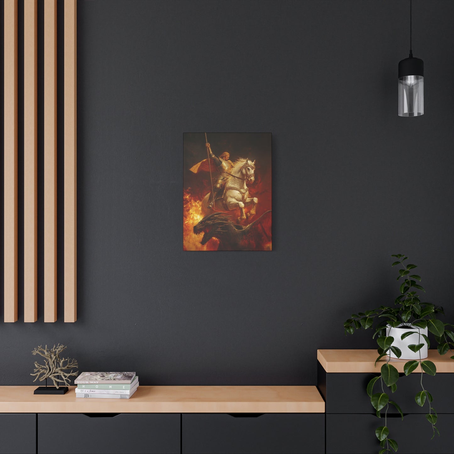 Saint George -  Museum Wrapped Canvas - Sanctified Souls Print - Religious Art for your Home - Catholic Patron Saint Art