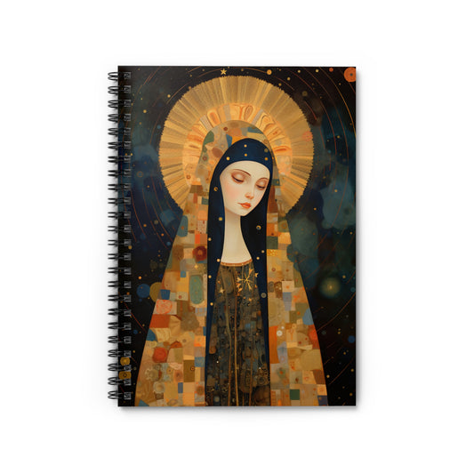 The Eternally Beloved: Mary in Art Journal - Sanctified Souls Art - Religious Based Notebook - Spiral Notebook - Ruled Line